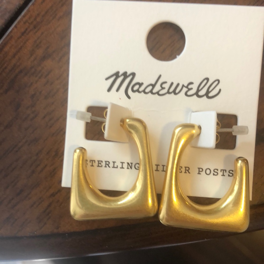 Brand new Sterling Silver posts faux hoop earrings